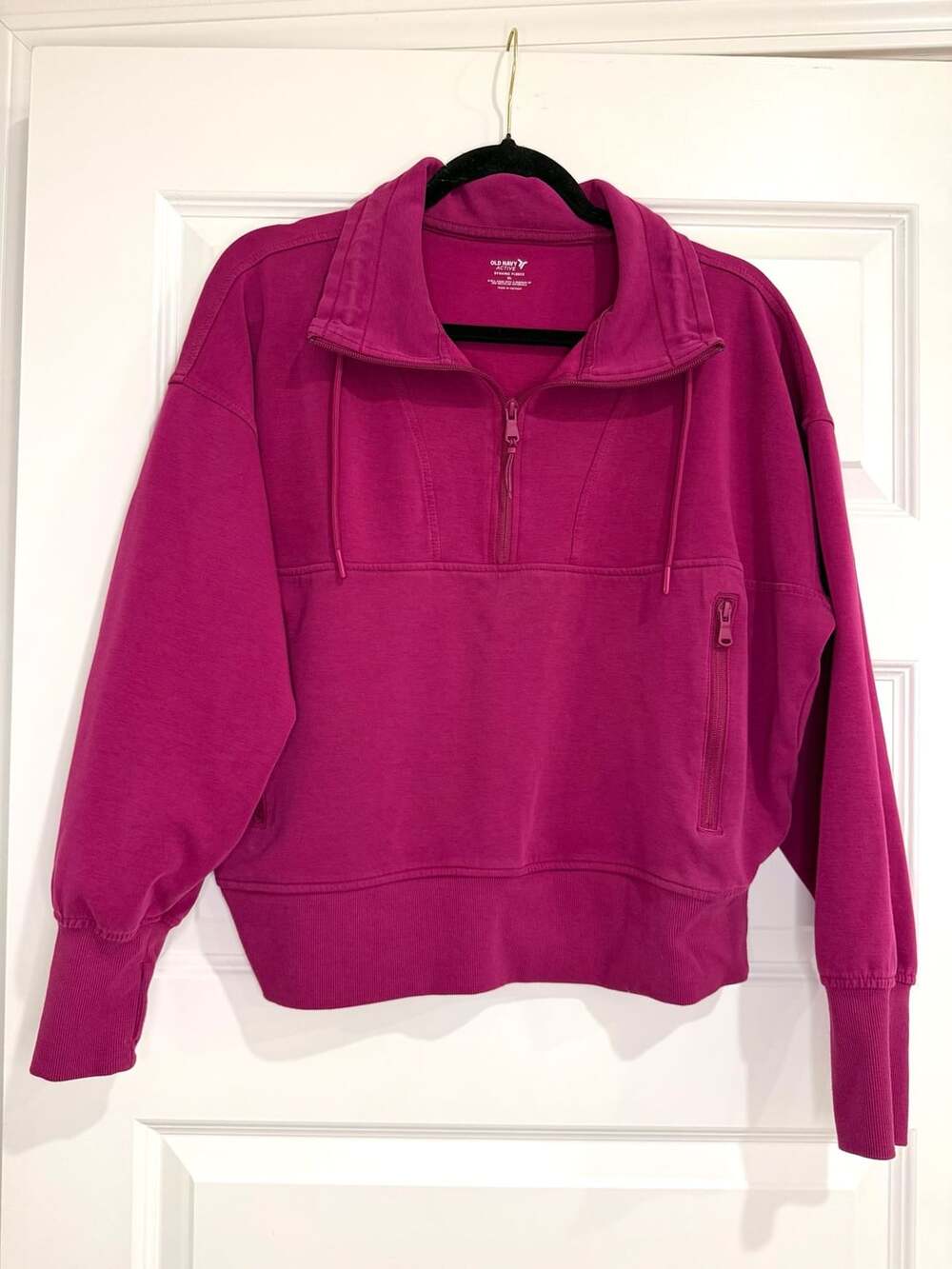 Old Navy Active Dynamic 1/2-Zip Sweatshirt Size XL Pink Orchid